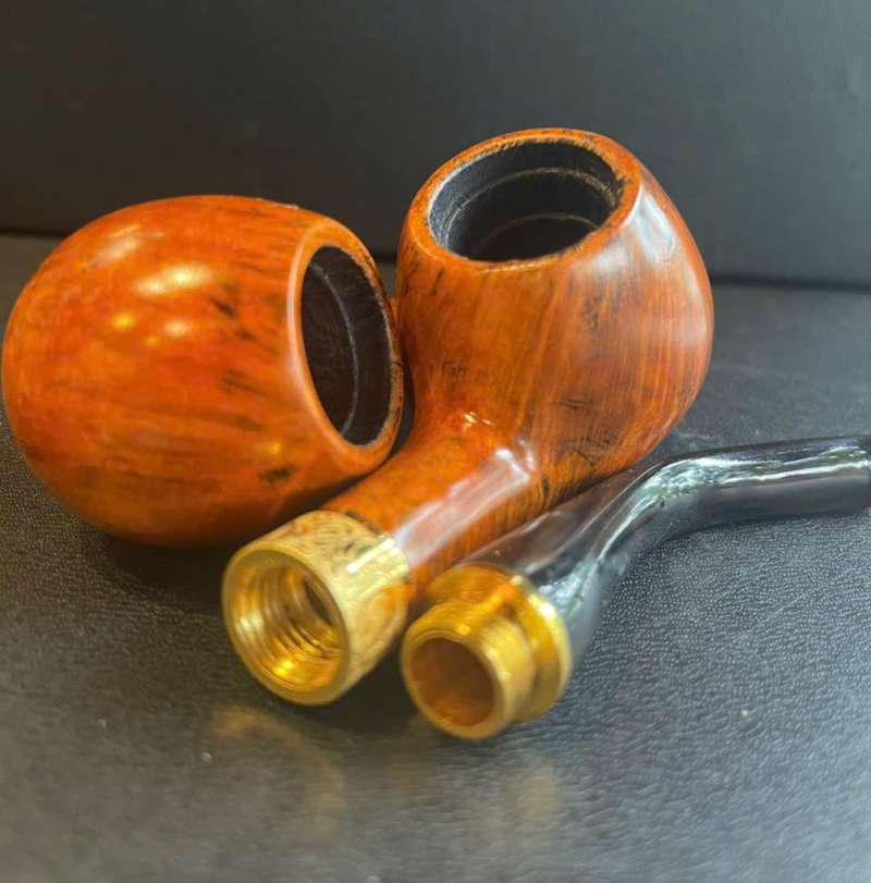 Tẩu hút cigar và thuốc sợi gỗ thạch nam cán sừng T