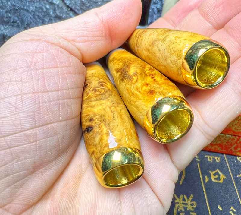 Tẩu cigar mini freesize gỗ huyết long cán sừng loạ