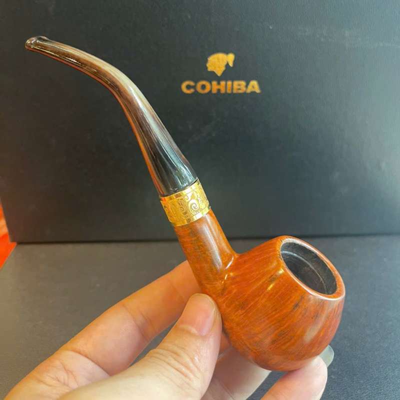 Tẩu hút cigar và thuốc sợi gỗ thạch nam cán sừng T